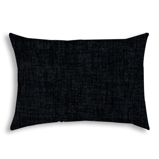 WEAVE Black Indoor/Outdoor Pillow - Sewn Closure
