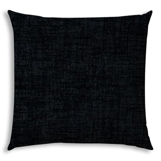 WEAVE Black Indoor/Outdoor Pillow - Sewn Closure