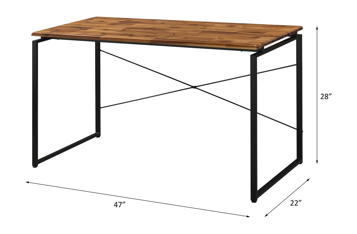 ACME Jurgen Desk, Oak & Black 92910