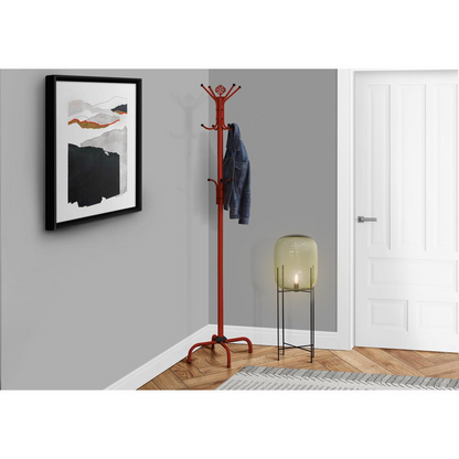 COAT RACK - 70"H / RED METAL