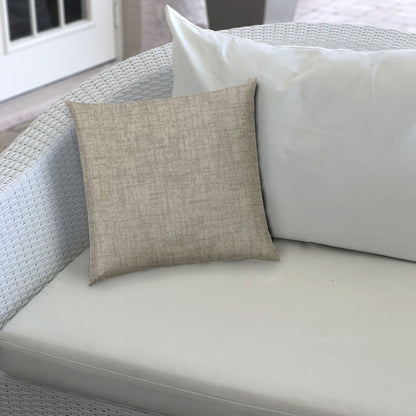 WEAVE Light Taupe Indoor/Outdoor Pillow - Sewn Closure