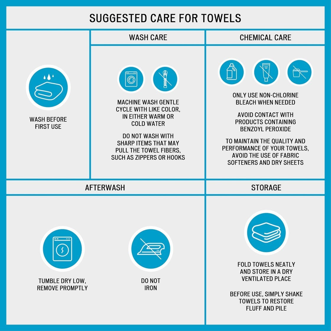 100% Cotton Feather Touch Antimicrobial Towel 6 Piece Set