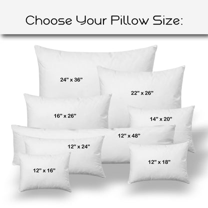 ATLAS Indoor/Outdoor Soft Royal Pillow, Zipper Cover w/Insert, 12x24