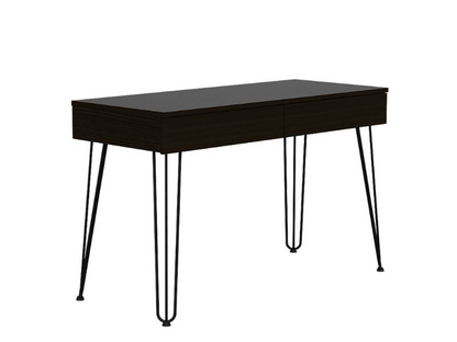 Salamanca Writing Desk, Hairpin Legs, Two Drawers