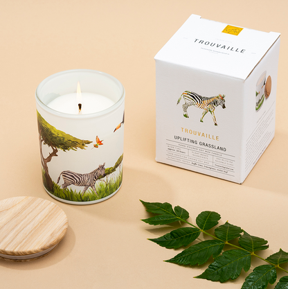 Save The Planet Scented Soy Wax Candle: Uplifting Grassland