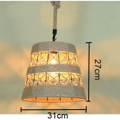 Retro Industrial Vintage Loft Hemp Rope Pendant Ceiling Light Lamp~1132