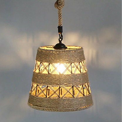 Retro Industrial Vintage Loft Hemp Rope Pendant Ceiling Light Lamp~1132