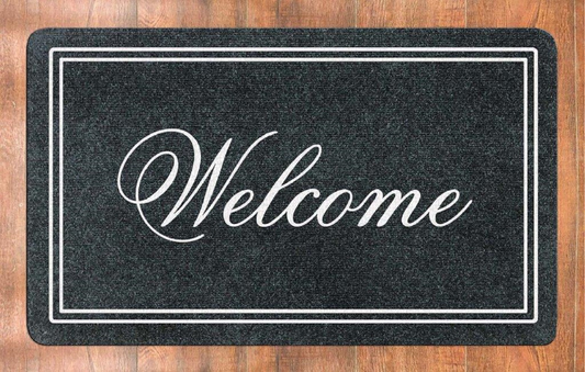 Welcome Outdoor Rubber Doormat 18" x 30"