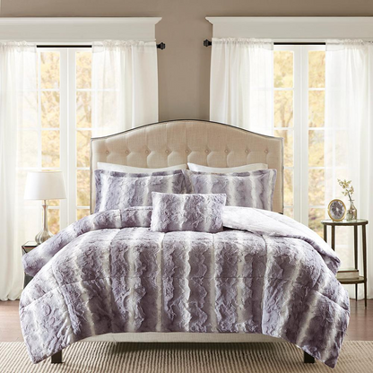 100% Polyester Faux Fur Comforter Set MP10-8011