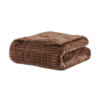 100% Polyester Microcord Solid Pieced Corduroy Plush Throw,BASI50-0426