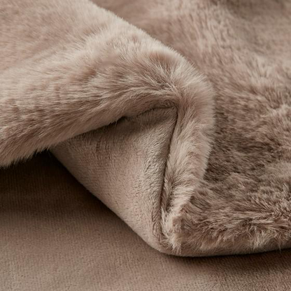 100% Polyester Solid Faux Fur Throw Golden 60x70''