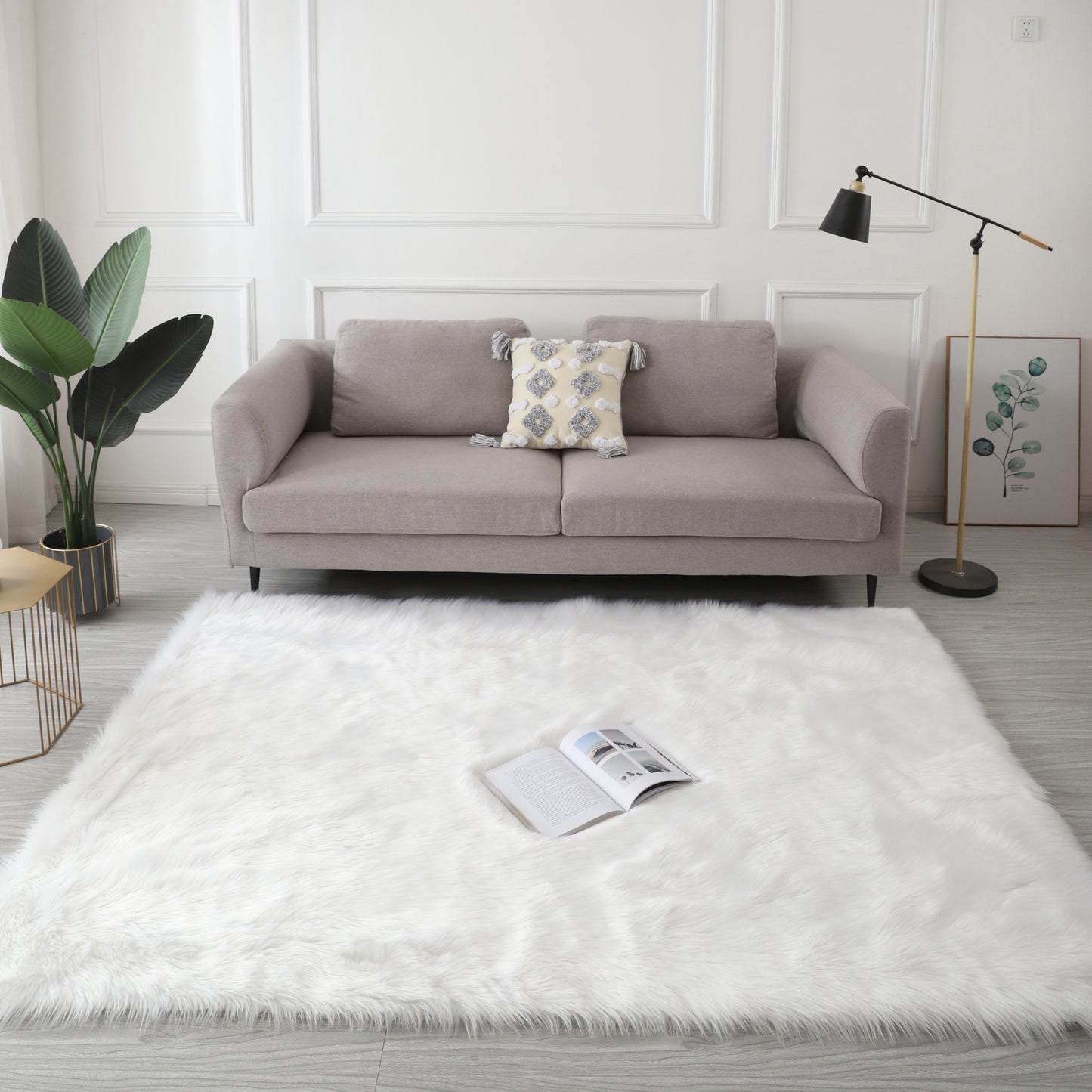 "Cozy Collection" Ultra Soft Fluffy Faux Fur Sheepskin Area Rug