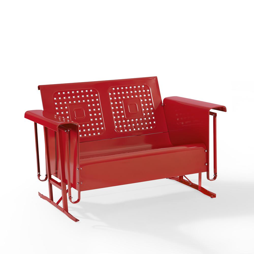 Bates Outdoor Loveseat Glider Red