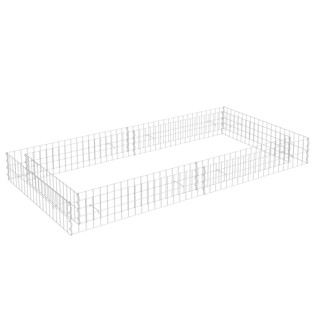 vidaXL Gabion Raised Bed Galvanized Steel 78.7"x39.4"x7.9"