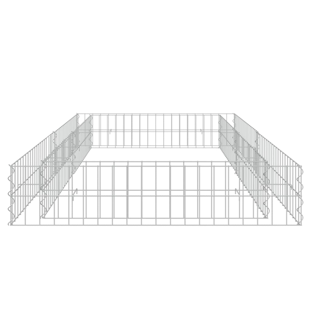 vidaXL Gabion Raised Bed Galvanized Steel 78.7"x39.4"x7.9"