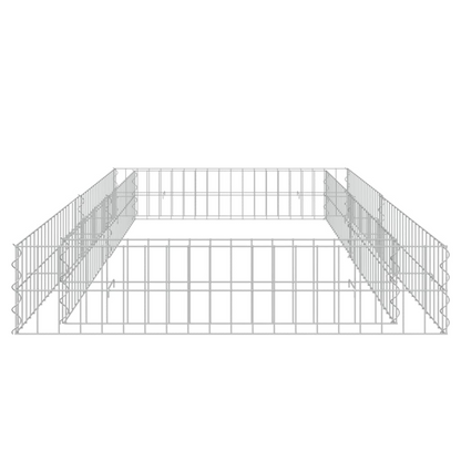 vidaXL Gabion Raised Bed Galvanized Steel 78.7"x39.4"x7.9"