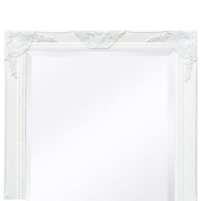 vidaXL Wall Mirror Baroque Style 47.2"x23.6" White