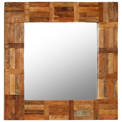 vidaXL Wall Mirror Solid Reclaimed Wood 23.6"x23.6"