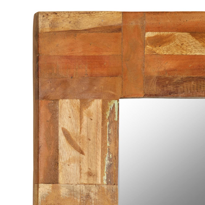 vidaXL Wall Mirror Solid Reclaimed Wood 23.6"x23.6"