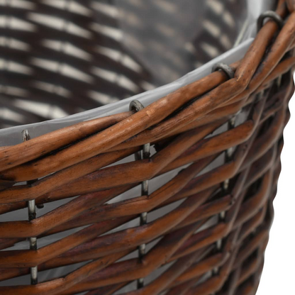 vidaXL Planter Wicker with PE Lining