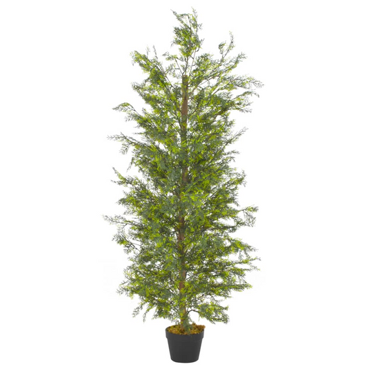 vidaXL Artificial Plant Cypress Tree with Pot Green 59.1"