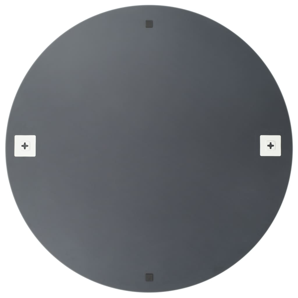 vidaXL Frameless Mirror Round 35.4" Glass