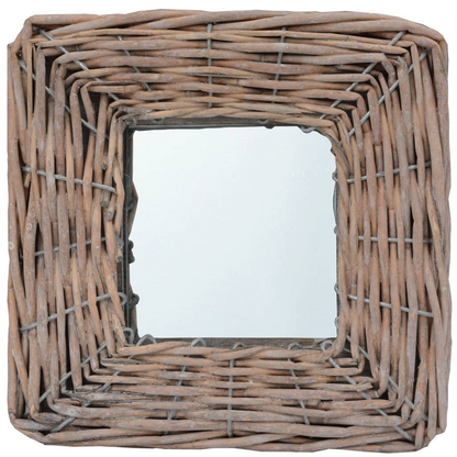 vidaXL Mirrors 3 pcs 5.9"x5.9" Wicker