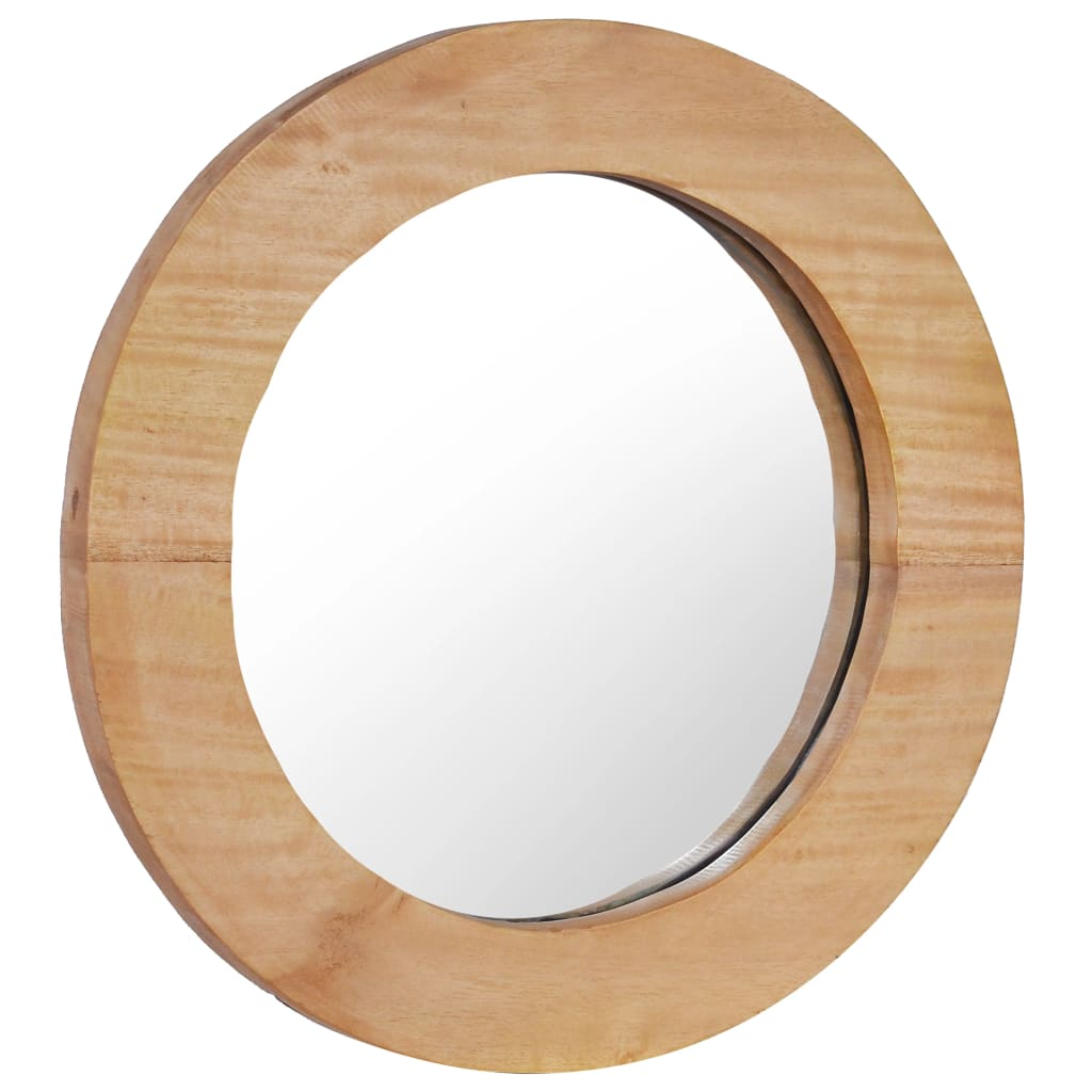 vidaXL Wall Mirror 15.7" Teak Round