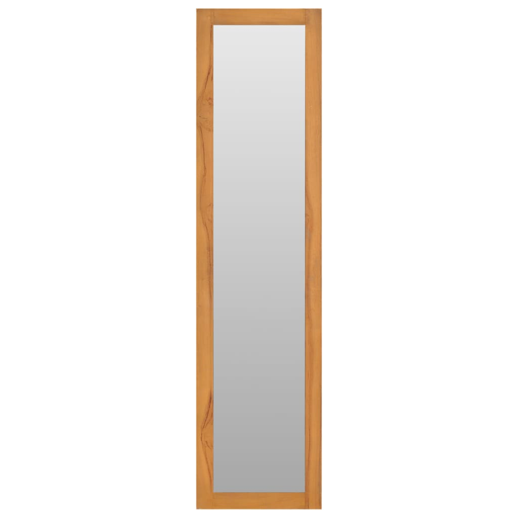 vidaXL Wall Mirror with Shelves 11.8"x11.8"x47.2" Solid Teak Wood