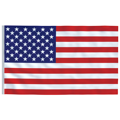 vidaXL US Flag and Pole Aluminum 13.1'