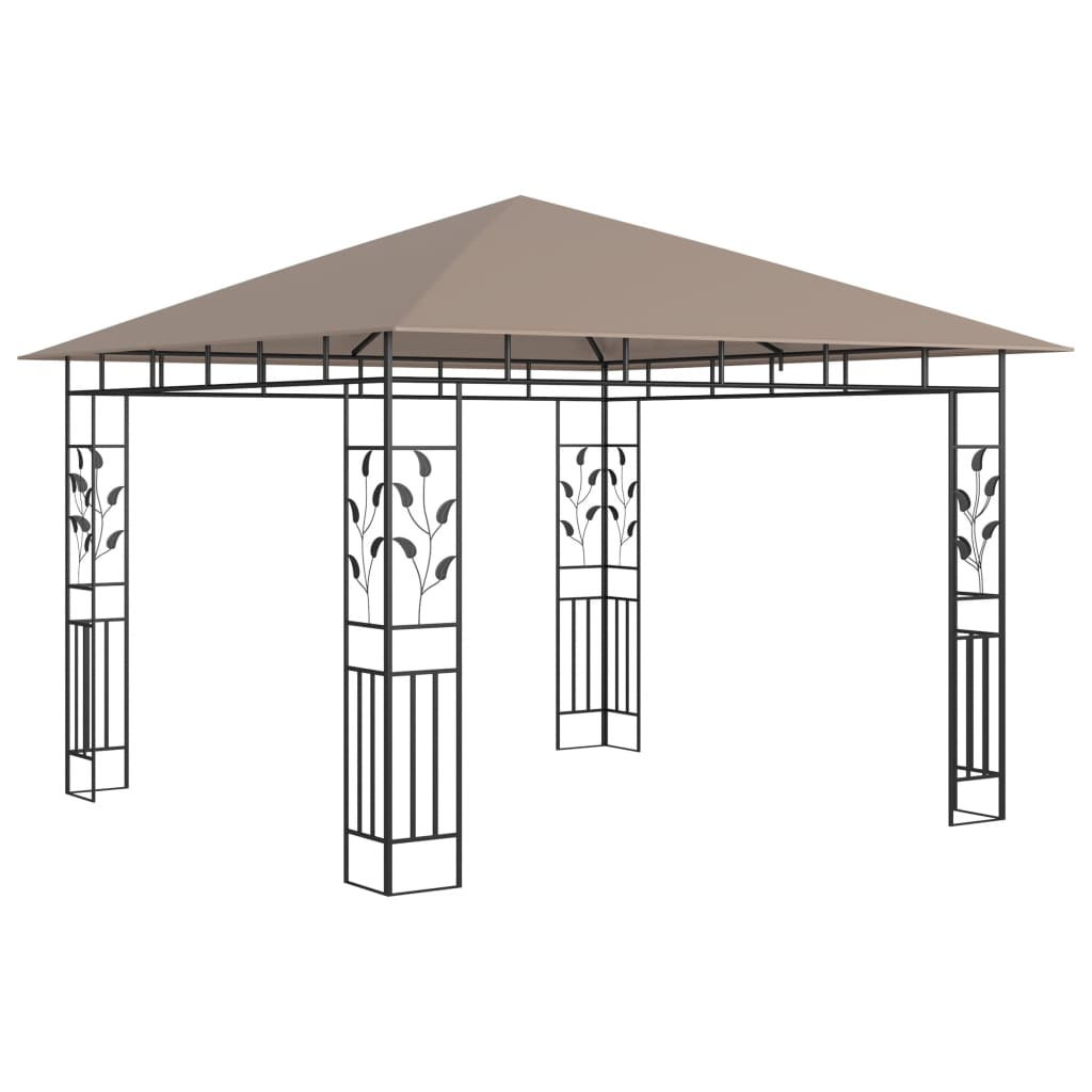 vidaXL Gazebo with Mosquito Net 9.8'x9.8'x9' Taupe 0.6 oz/ft²