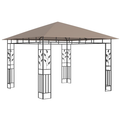 vidaXL Gazebo with Mosquito Net 9.8'x9.8'x9' Taupe 0.6 oz/ft²