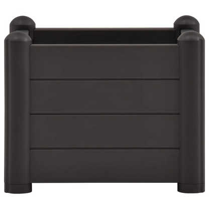 vidaXL Garden Raised Bed PP Anthracite 16.9"x16.9"x13.8"