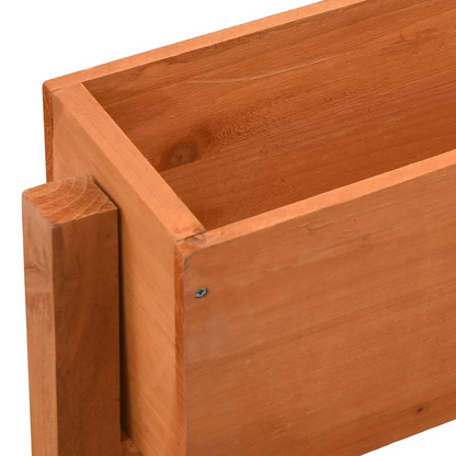 vidaXL Garden Folding Planter Orange 23.6"x5.5"x29.5" Solid Firwood