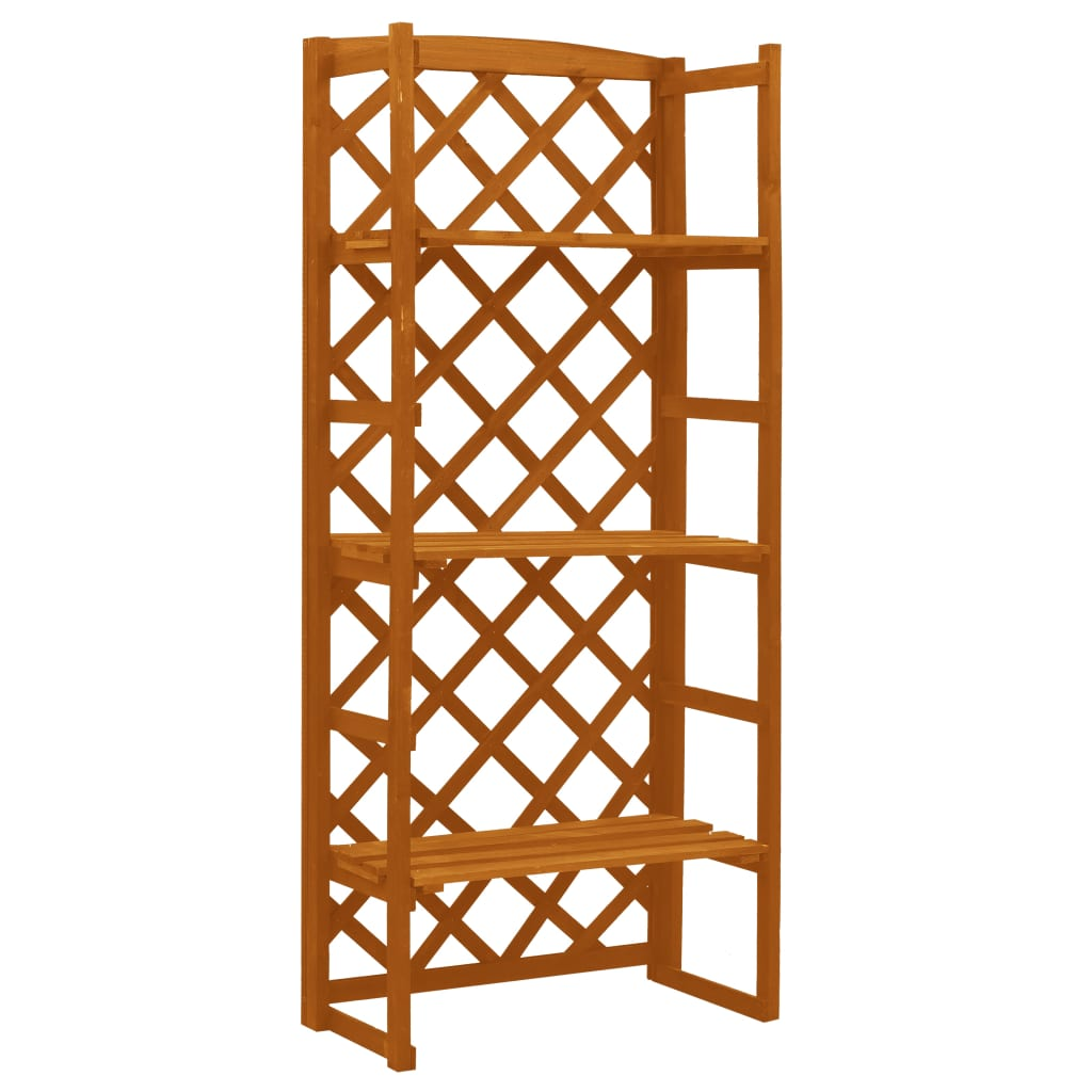 vidaXL Plant Stand with Trellis Orange 23.6"x11.8"x55.1" Solid Firwood