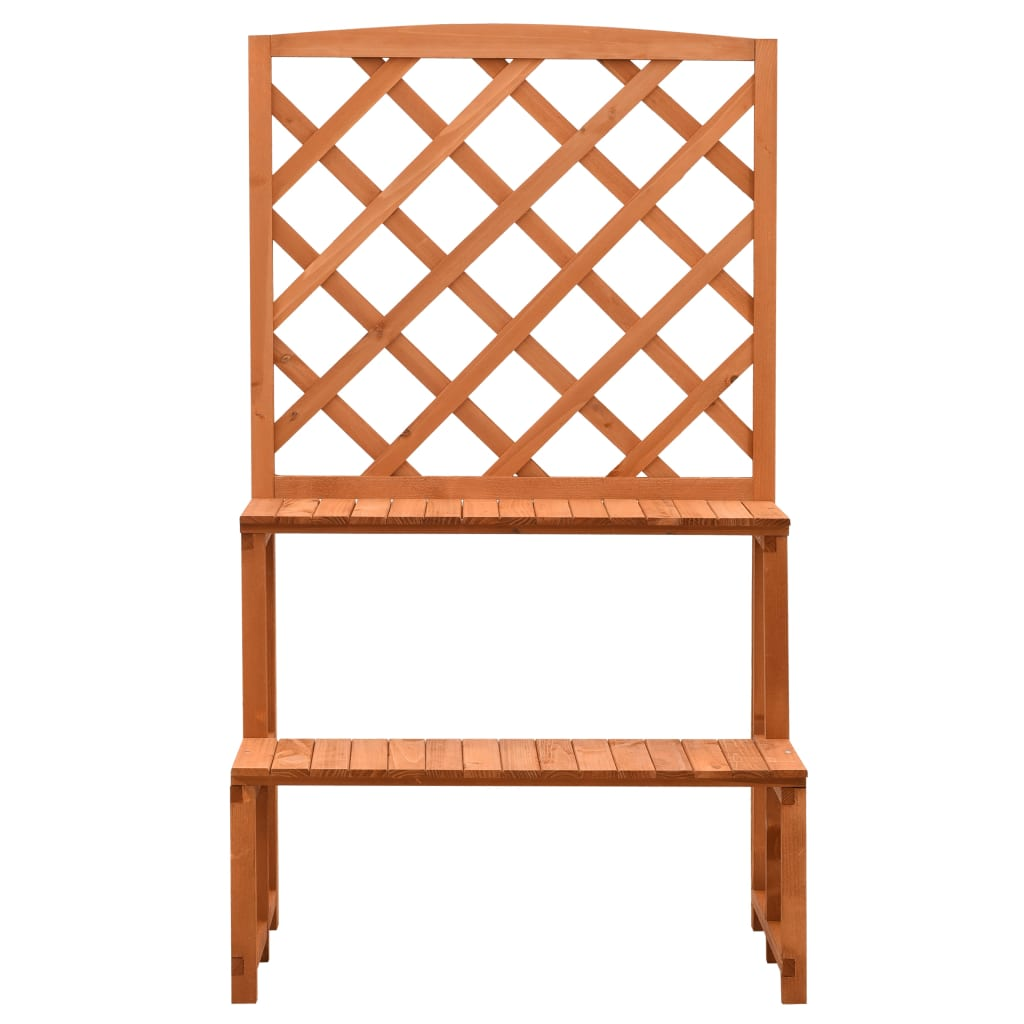 vidaXL Plant Stand with Trellis Orange 27.6"x16.5"x47.2" Solid Firwood