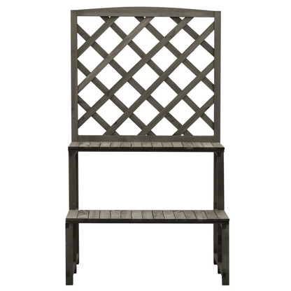 vidaXL Plant Stand with Trellis Gray 27.6"x16.5"x47.2" Solid Firwood