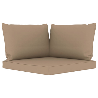 vidaXL Pallet Sofa Cushions 3 pcs Taupe Fabric