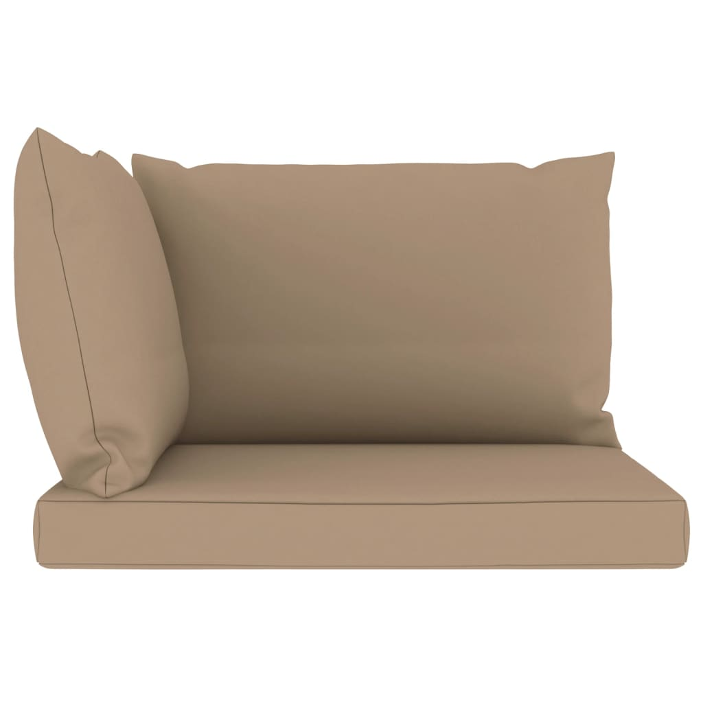 vidaXL Pallet Sofa Cushions 3 pcs Taupe Fabric