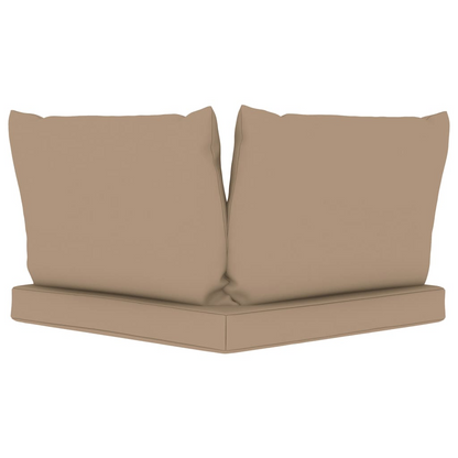 vidaXL Pallet Sofa Cushions 3 pcs Taupe Fabric