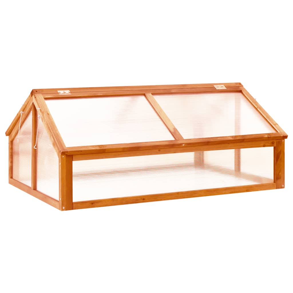 vidaXL Greenhouse Brown 44.8"x31.4"x19.6" Firwood