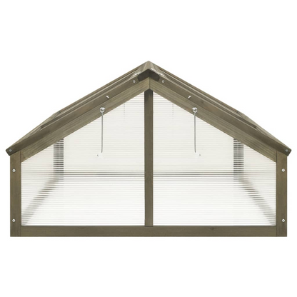 vidaXL Greenhouse Gray 44.8"x31.4"x19.6" Firwood