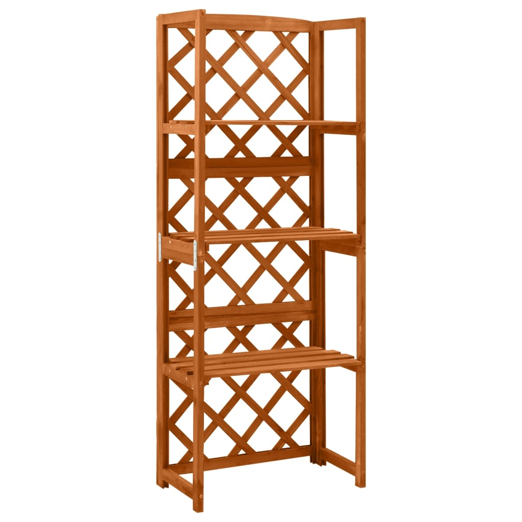 vidaXL Trellis with Shelves 21.6"x11.8"x55.1" Solid Fir Wood