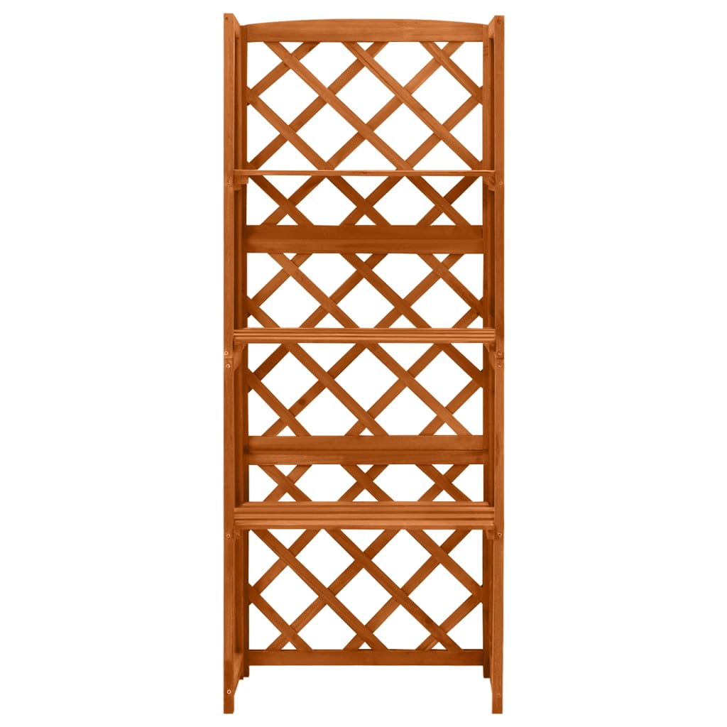 vidaXL Trellis with Shelves 21.6"x11.8"x55.1" Solid Fir Wood