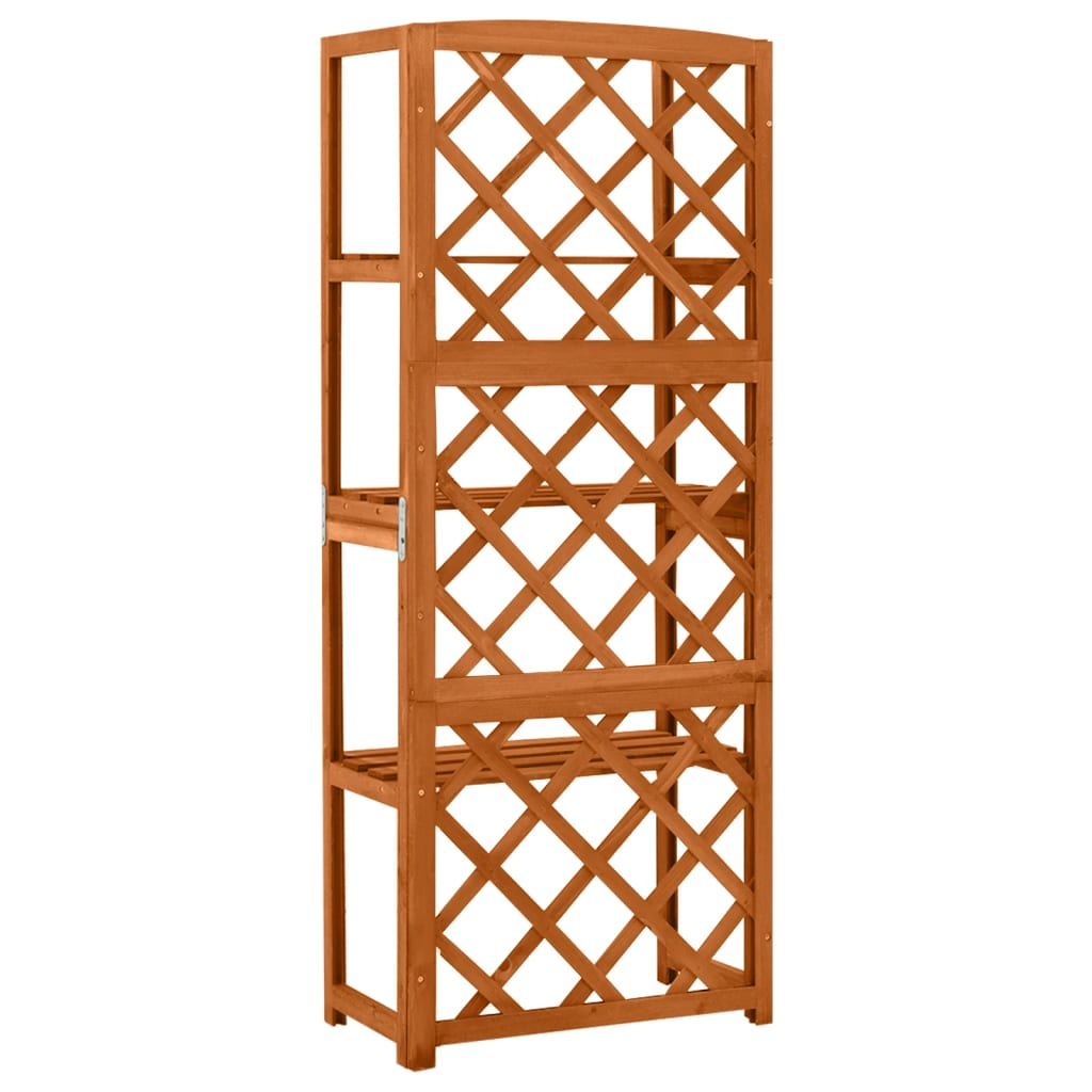 vidaXL Trellis with Shelves 21.6"x11.8"x55.1" Solid Fir Wood