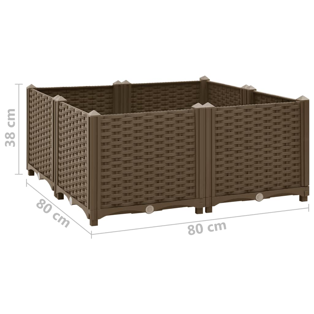 vidaXL Raised Bed 31.5"x31.5"x15" Polypropylene