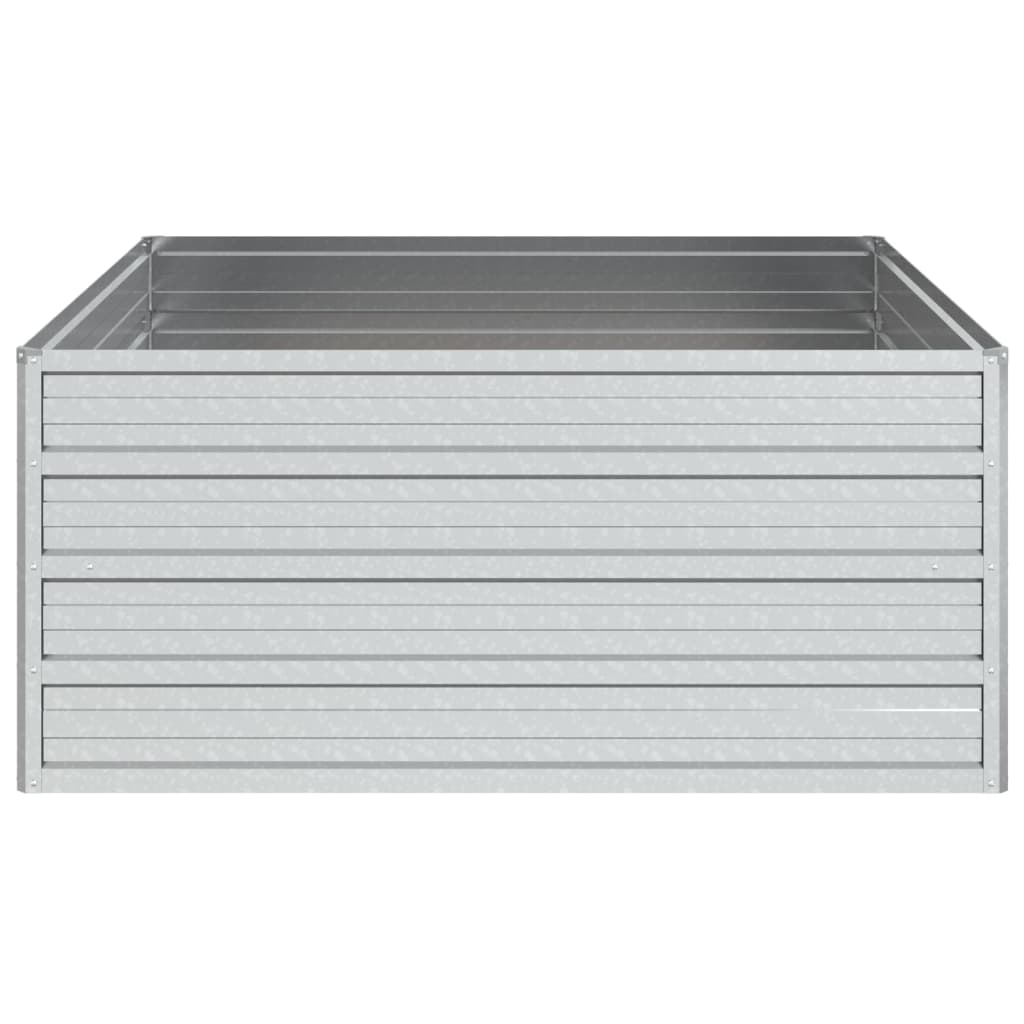 vidaXL Garden Raised Bed 39.4"x39.4"x17.7" Galvanized Steel Silver