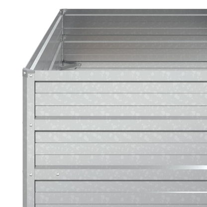 vidaXL Garden Raised Bed 39.4"x39.4"x17.7" Galvanized Steel Silver