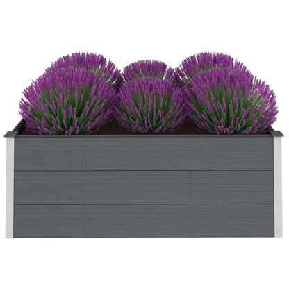 vidaXL Garden Raised Bed WPC 59.1"x39.4"x21.3" Gray