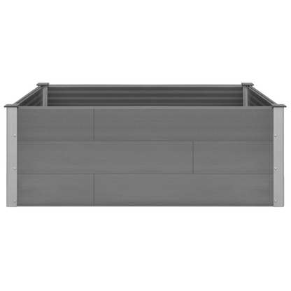 vidaXL Garden Raised Bed WPC 59.1"x39.4"x21.3" Gray